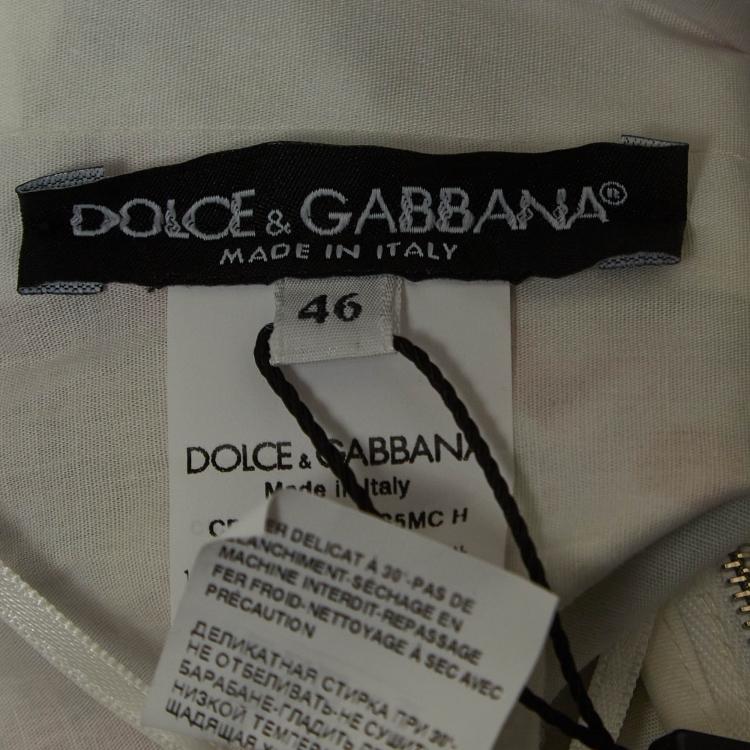Pre Owned Dolce & Gabbana Multicolor Floral Print Cotton Mini Dress L