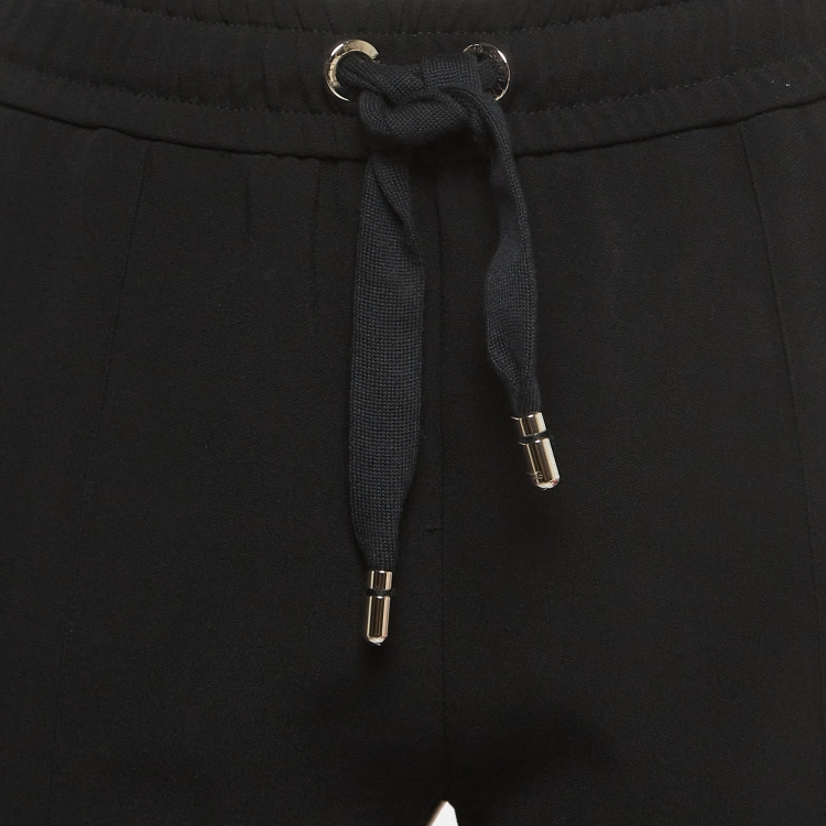 Pre Owned Dolce & Gabbana Black Side Stripe Knit Joggers S