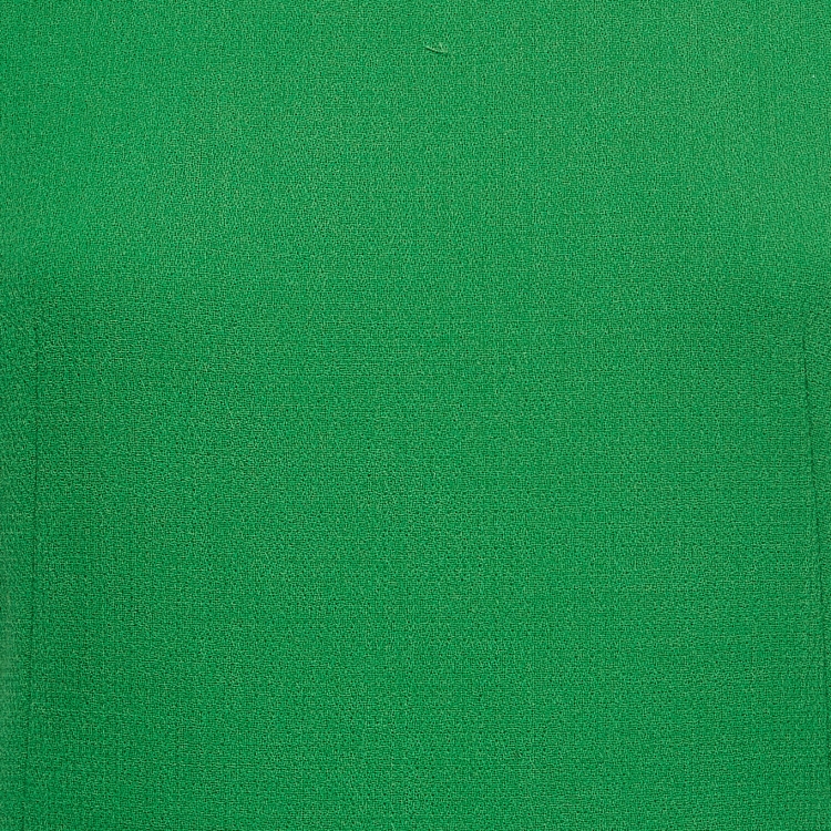 Pre Owned Dolce & Gabbana Green Wool Sleeveless Short Dress M