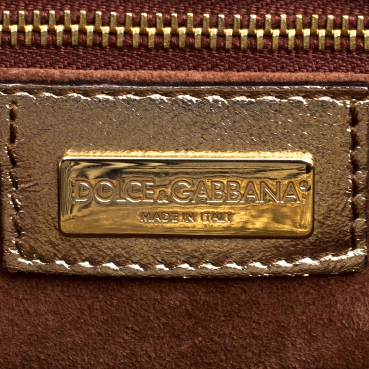 Pre Owned Dolce and Gabbana Multicolor Python Eel Satchel