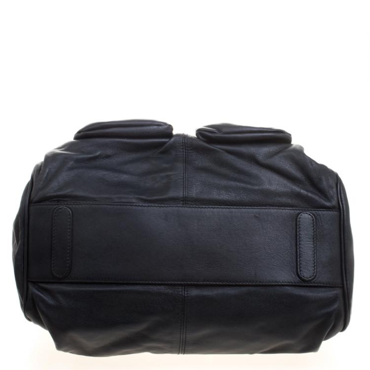Pre Owned Dolce and Gabbana Black Leather Miss Curly Bag