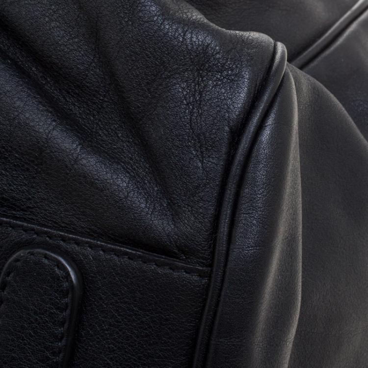 Pre Owned Dolce and Gabbana Black Leather Miss Curly Bag