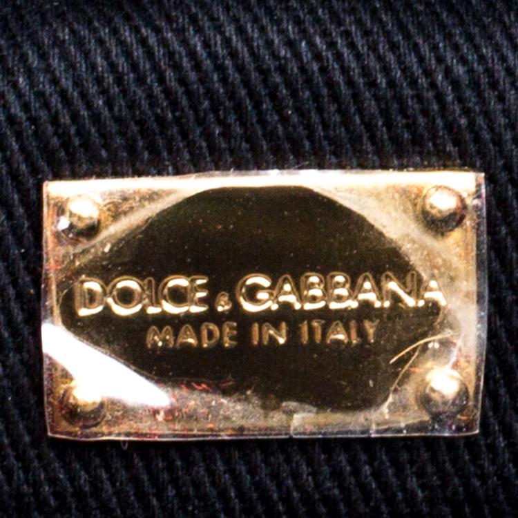 Pre Owned Dolce and Gabbana Leopard Print Calfhair Chain Clutch