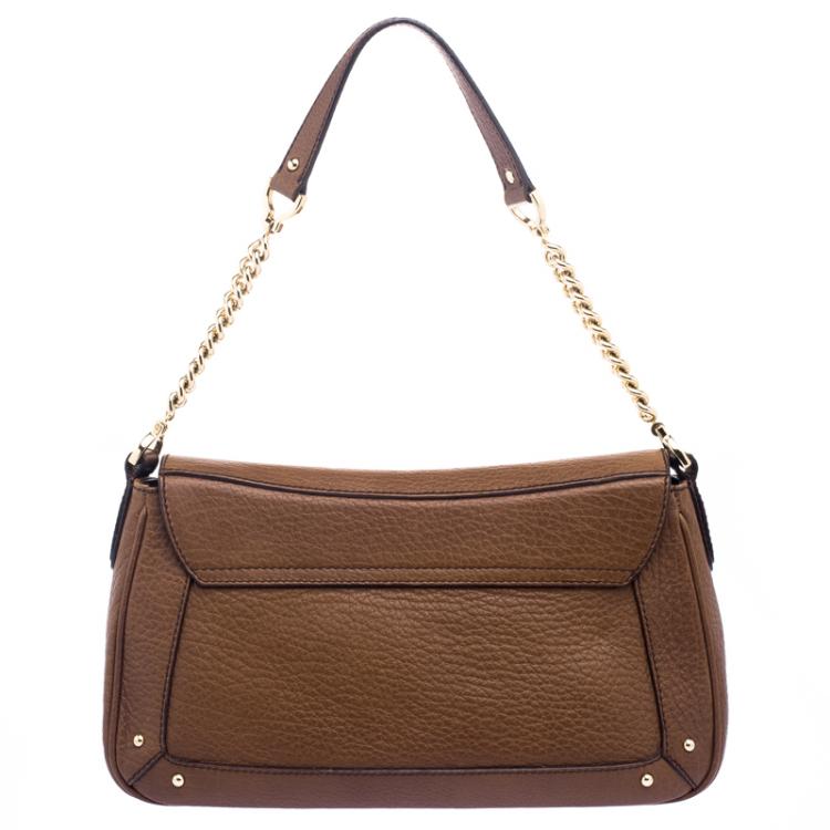 Pre Owned Dolce and Gabbana Brown Leather Shoulder Bag