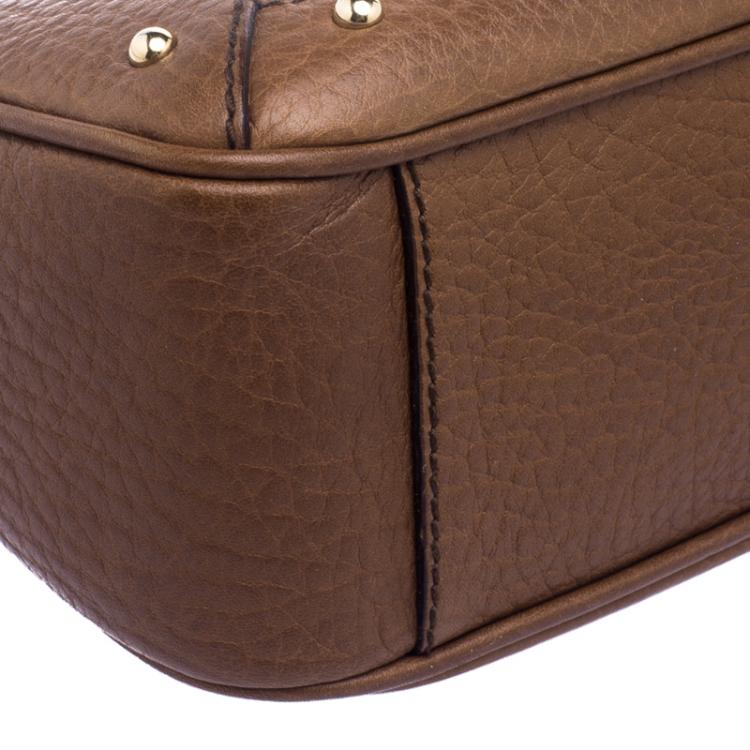 Pre Owned Dolce and Gabbana Brown Leather Shoulder Bag
