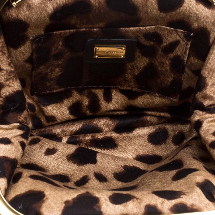 Pre Owned  Dolce and Gabbana Multicolor Floral Print Fabric Evening Bag 
