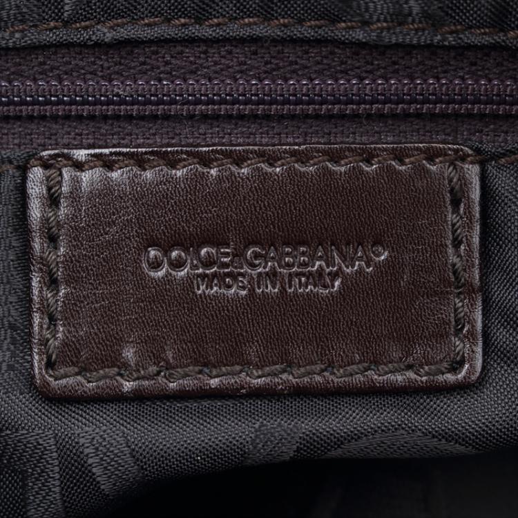 Pre Owned Dolce & Gabbana Brown Leather and Pony Hair Satchel