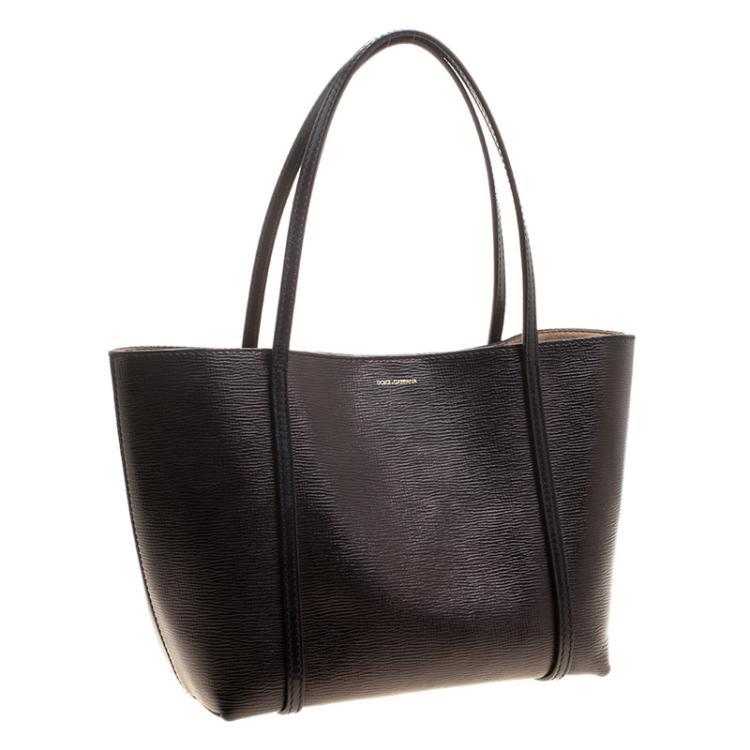 Pre Owned Dolce and  Gabbana Black Leather Tote
