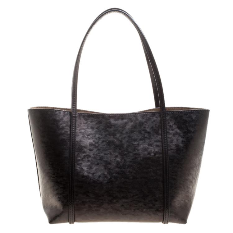 Pre Owned Dolce and  Gabbana Black Leather Tote