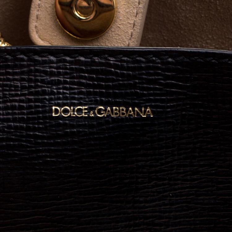 Pre Owned Dolce and  Gabbana Black Leather Tote