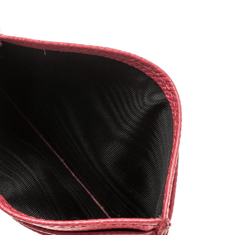 مملوكة مسبقًا Dolce and Gabbana Red Leather Card Holder