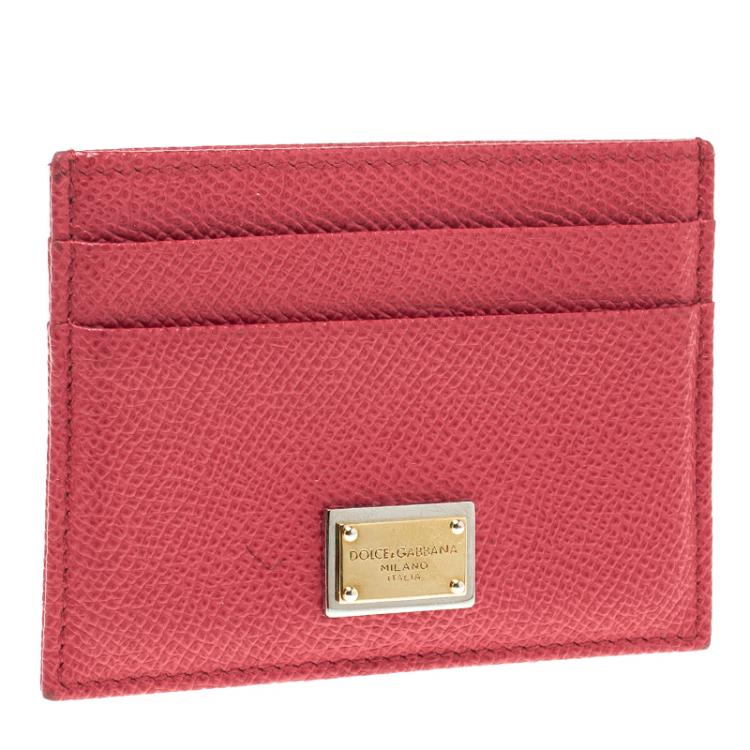مملوكة مسبقًا Dolce and Gabbana Red Leather Card Holder