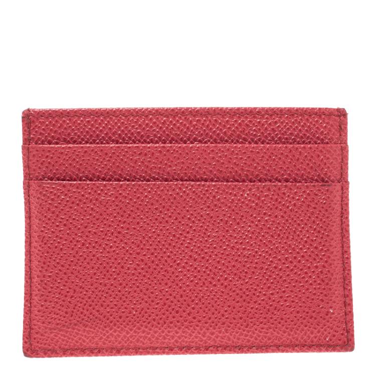 مملوكة مسبقًا Dolce and Gabbana Red Leather Card Holder