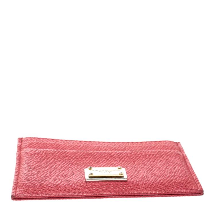 مملوكة مسبقًا Dolce and Gabbana Red Leather Card Holder