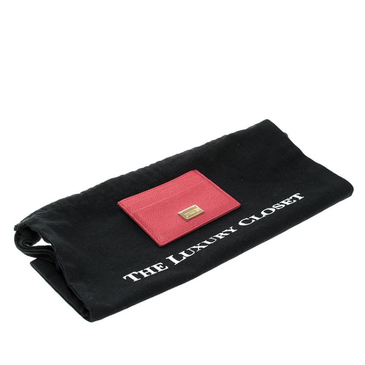 مملوكة مسبقًا Dolce and Gabbana Red Leather Card Holder