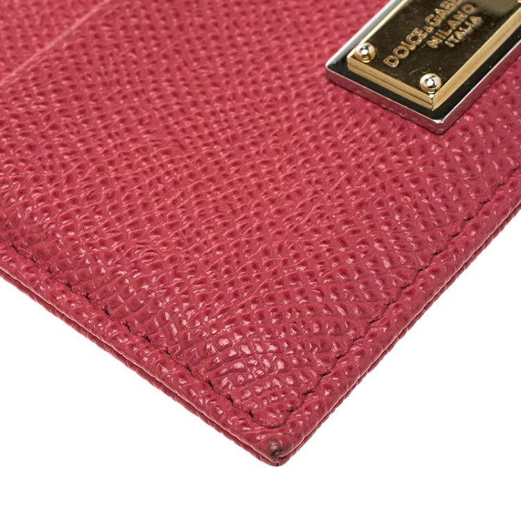 مملوكة مسبقًا Dolce and Gabbana Red Leather Card Holder
