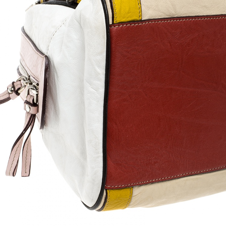 Pre Owned Dolce and Gabbana Multicolor Leather Miss Easy Way Boston Bag