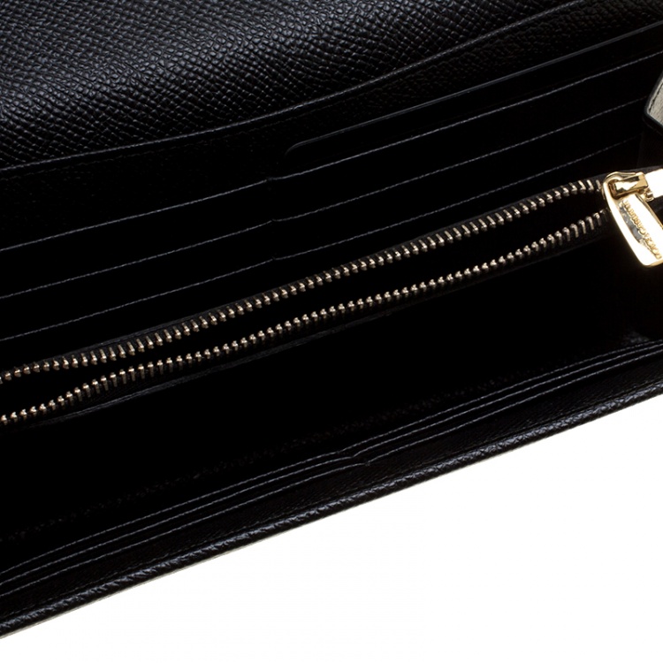 Pre Owned Dolce and Gabbana Black Leather Disco Clutch 