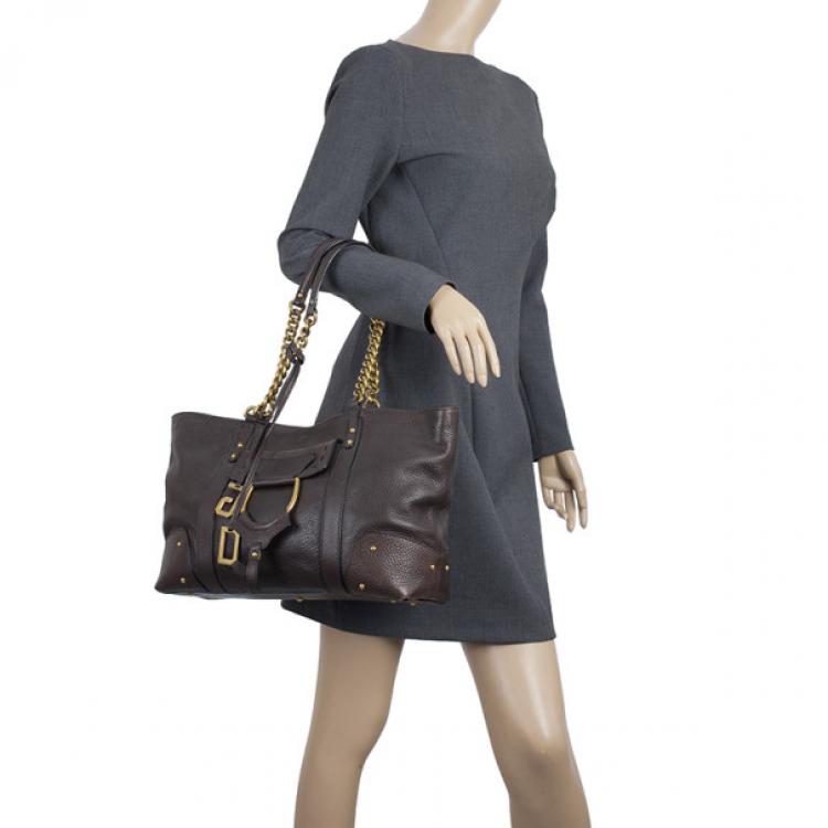 Pre Owned Dolce and Gabbana Brown Leather Tote