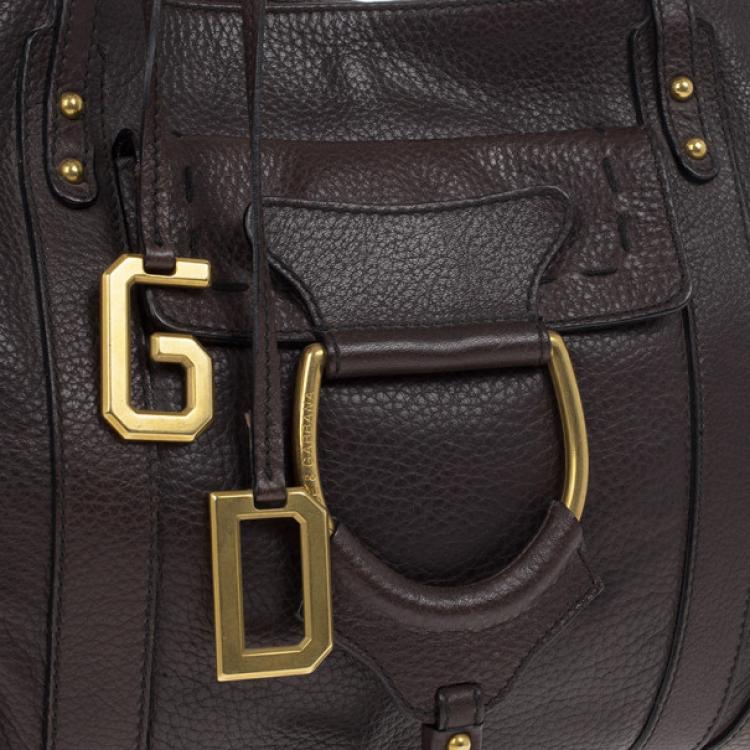 Pre Owned Dolce and Gabbana Brown Leather Tote