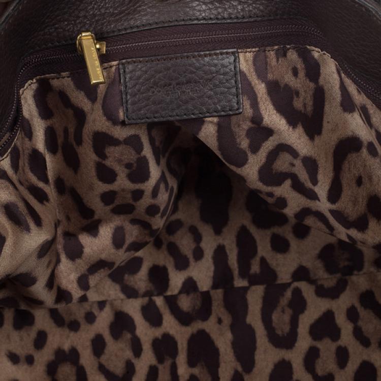 Pre Owned Dolce and Gabbana Brown Leather Tote