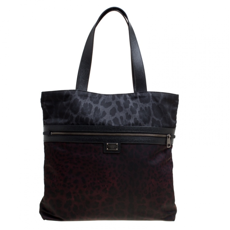 Pre Owned Dolce & Gabbana Multicolor Leopard Print Tote