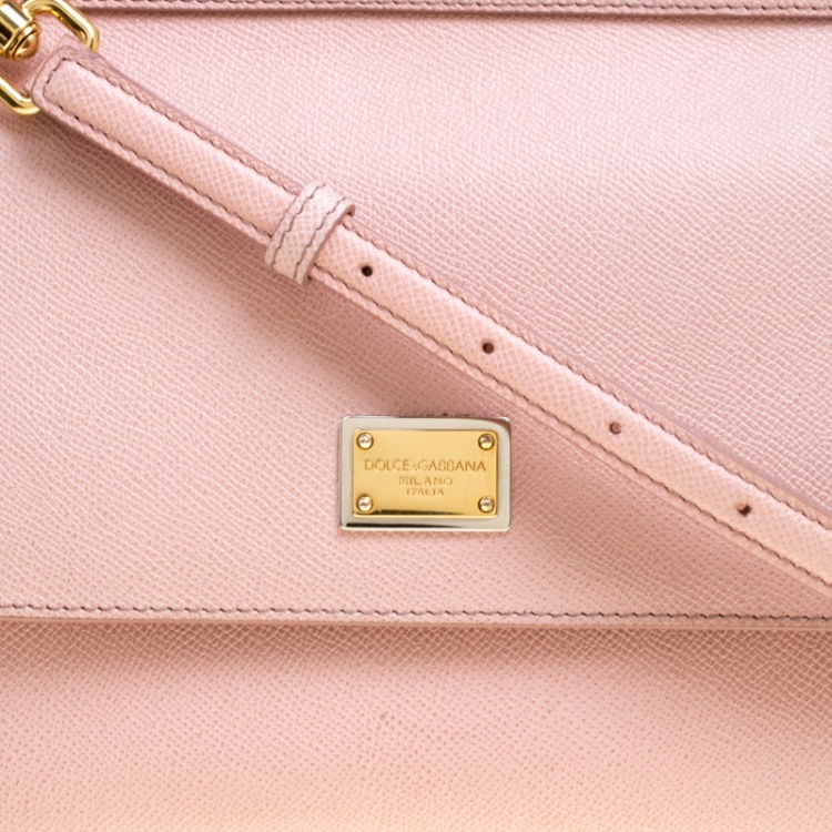 مملوكة مسبقًا Dolce and Gabbana Blush Pink Leather Medium Miss Sicily Satchel