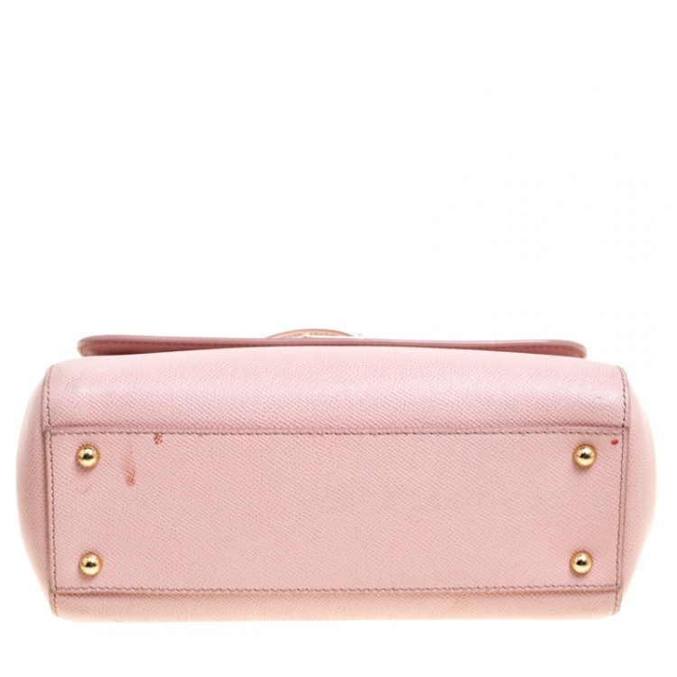 مملوكة مسبقًا Dolce and Gabbana Blush Pink Leather Medium Miss Sicily Satchel