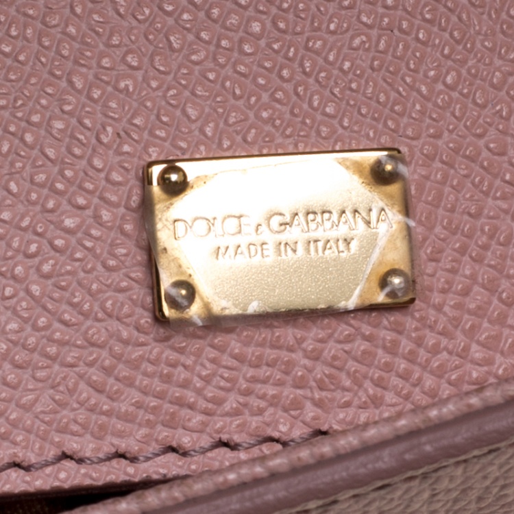 مملوكة مسبقًا Dolce and Gabbana Blush Pink Leather Medium Miss Sicily Satchel