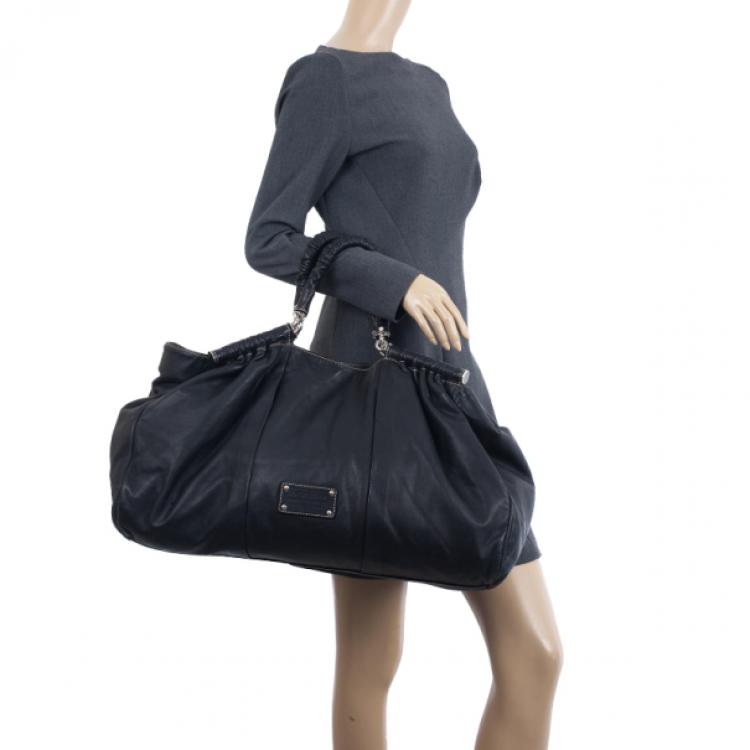 Pre Owned Dolce and Gabbana Black Miss Lexington Satchel