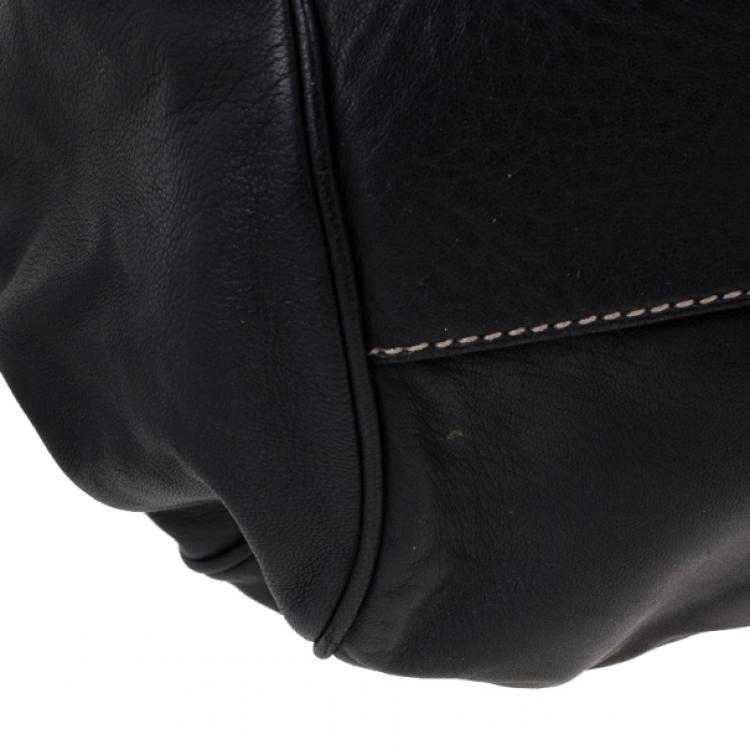 Pre Owned Dolce and Gabbana Black Miss Lexington Satchel