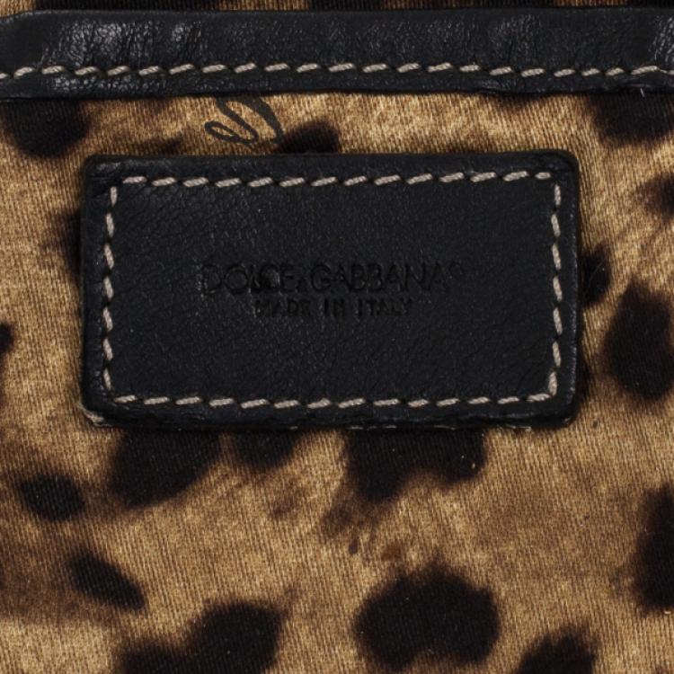 Pre Owned Dolce and Gabbana Black Miss Lexington Satchel