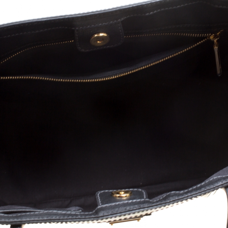 Pre Owned Dolce and Gabbana Purple Leopard Print Patent Leather Miss Escape Tote