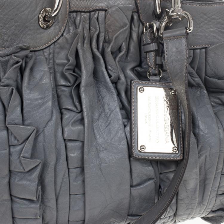 Pre Owned Dolce and Gabbana Miss Brooke Ruffle Hobo