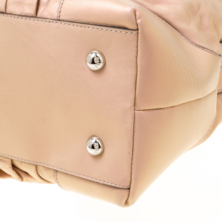 Pre Owned Dolce & Gabbana Metallic Pink Leather Miss Brooke Hobo