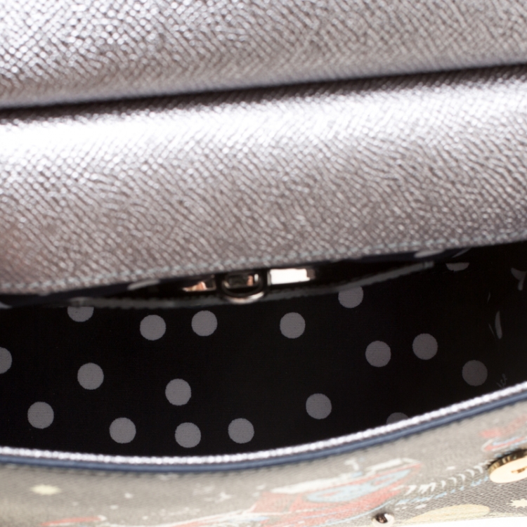 Pre Owned Dolce and Gabbana Multicolor Leather DG Astronaut Embe Miss Sicily Top Handle Bag