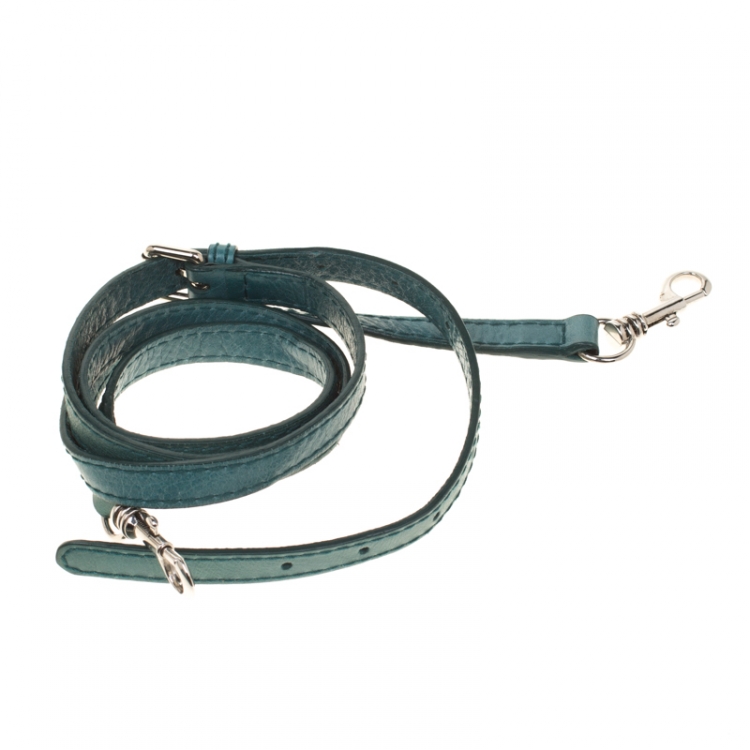Pre Owned Dolce & Gabbana Green Leather Emy Top Handle Bag