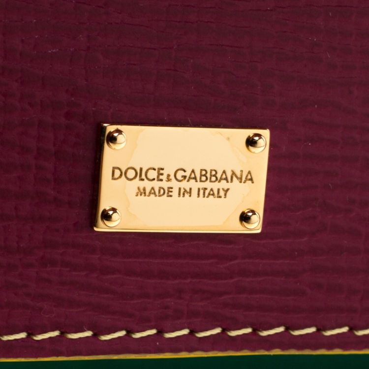 Pre Owned Dolce and Gabbana Multicolor Leather Medium Miss Sicily Satchel