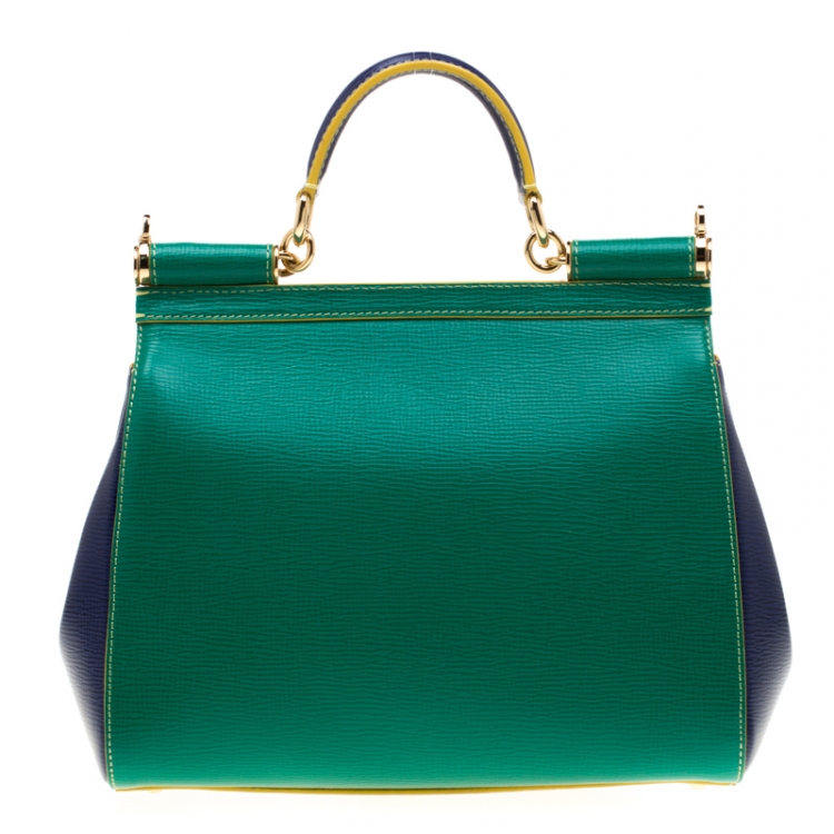 Pre Owned Dolce and Gabbana Multicolor Leather Medium Miss Sicily Satchel