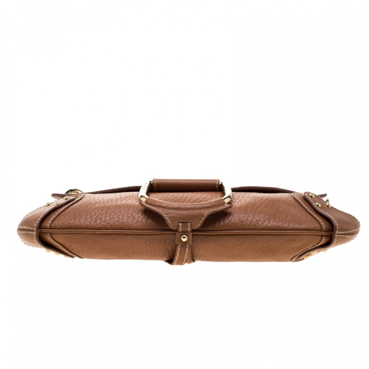 Pre Owned Dolce and Gabbana  Tan Leather D-Ring Hobo
