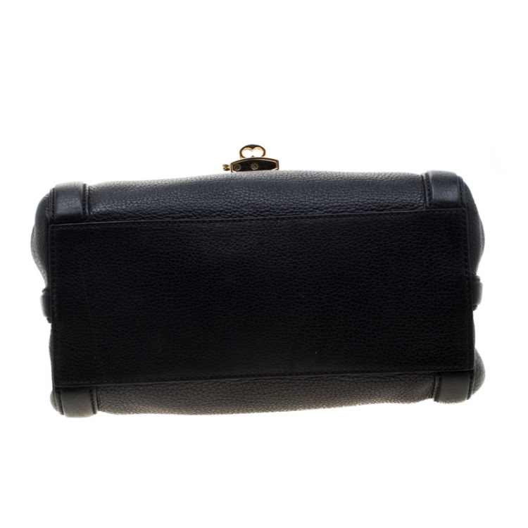 مملوكة مسبقًا Dolce and Gabbana Black Leather Miss Dolce Top Handle Bag
