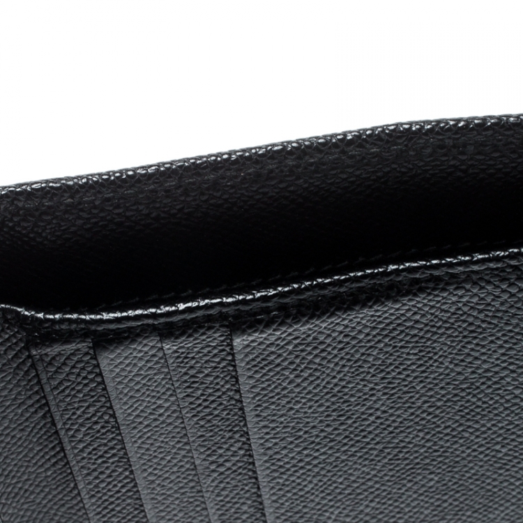 مملوكة مسبقًا Dolce and Gabbana Black Leather French Flap Wallet
