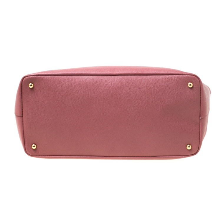 Pre Owned Dolce and Gabbana Pink Leather Miss Alma Tote