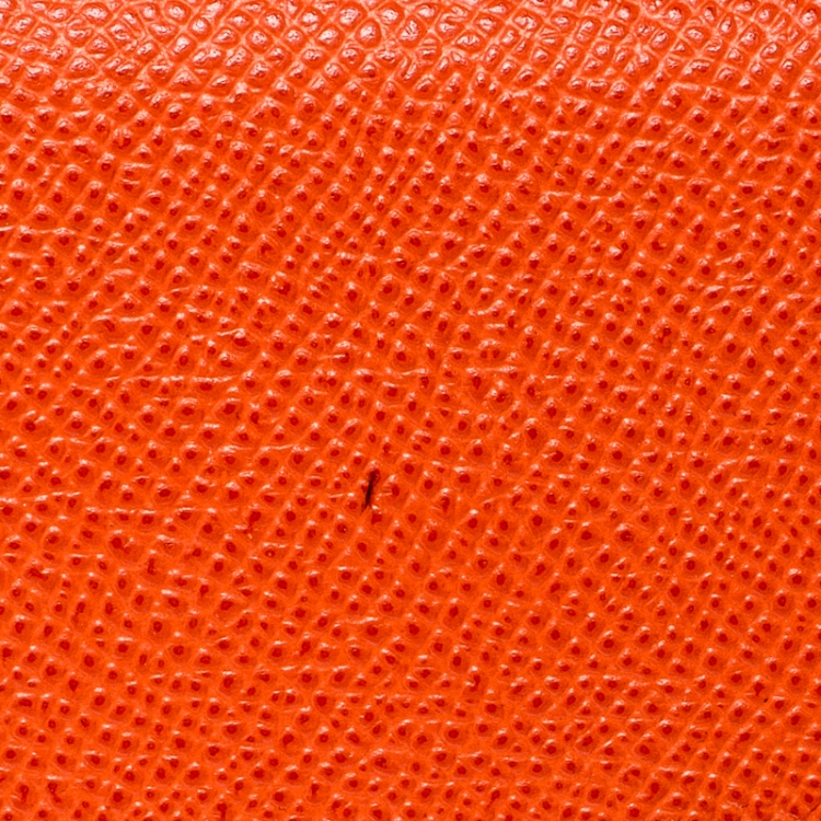 Pre Owned Dolce and Gabbana Orange Leather Dauphine Continental Wallet