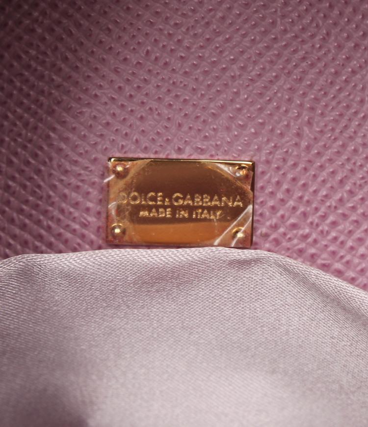 مملوكة مسبقًا Dolce and Gabbana Pink Lizard Embossed Leather Small Miss Monica Top Handle Bag