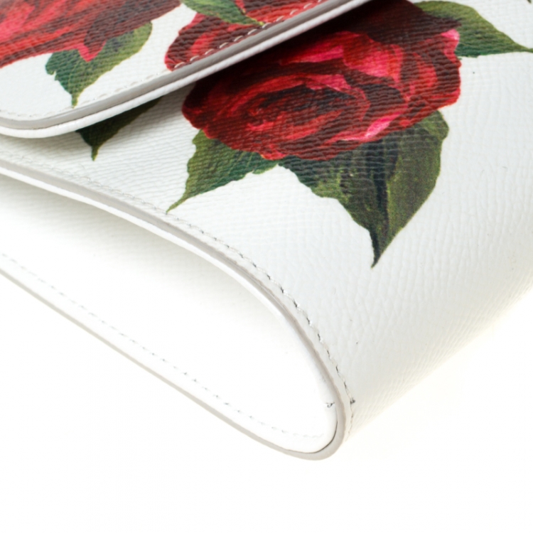 مملوكة مسبقًا Dolce and Gabbana Multicolor Floral Print Leather Padlock Chain Shoulder Bag
