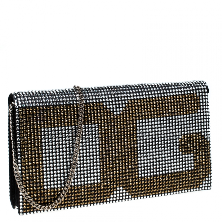 Pre Owned Dolce & Gabbana Crystal Embellished Shoulder Bag