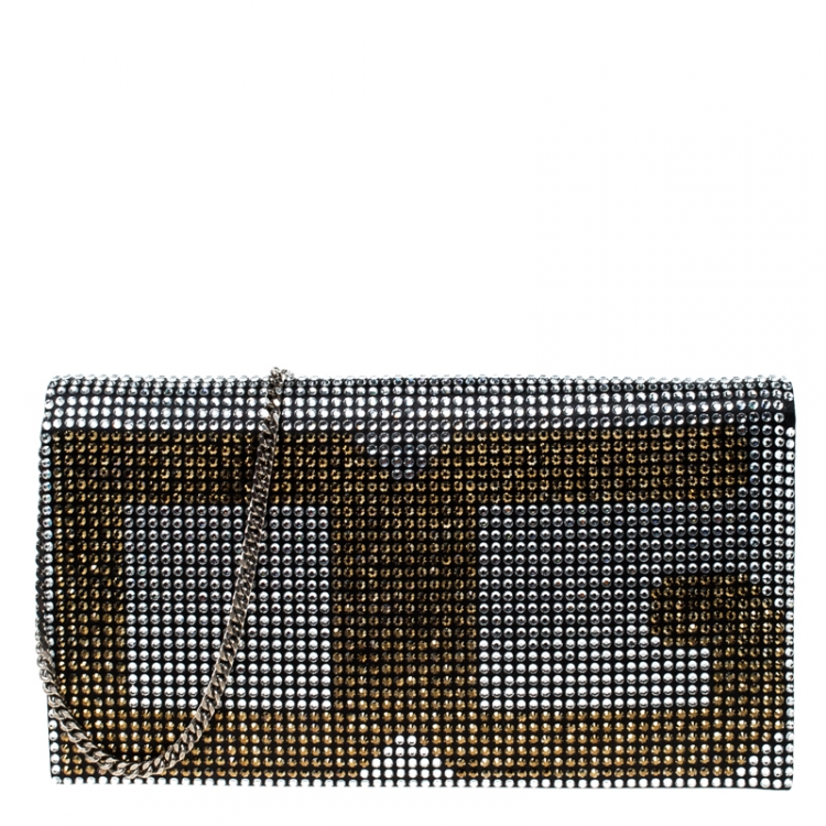 Pre Owned Dolce & Gabbana Crystal Embellished Shoulder Bag