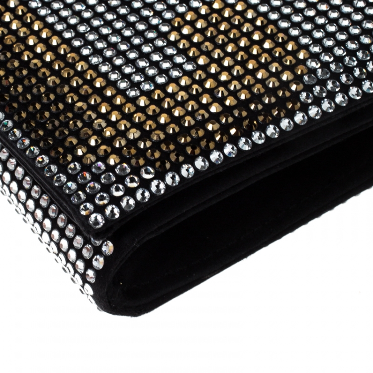 Pre Owned Dolce & Gabbana Crystal Embellished Shoulder Bag
