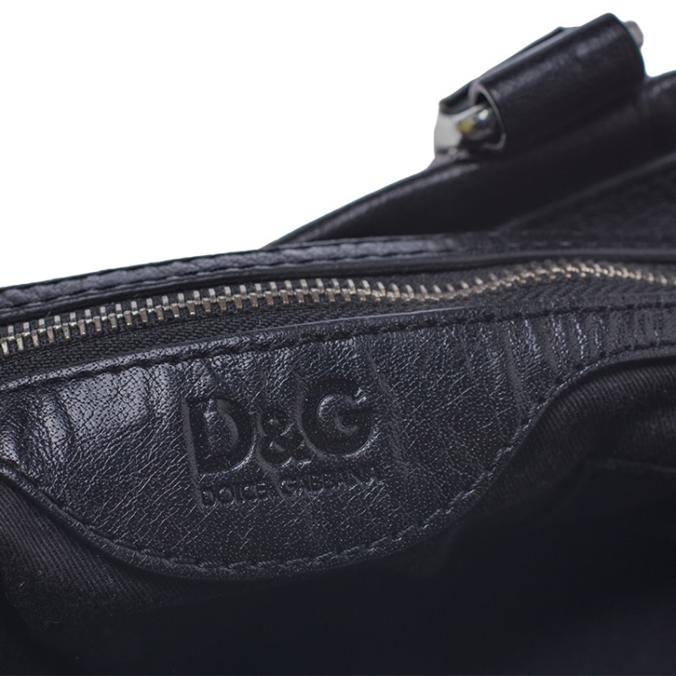 Pre Owned Dolce & Gabbana Black Leather Tote